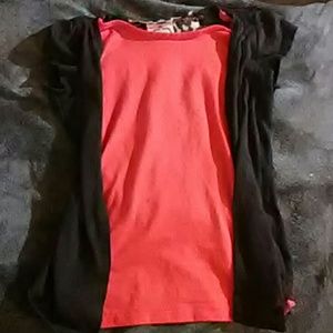 Red/cheetah print shirt